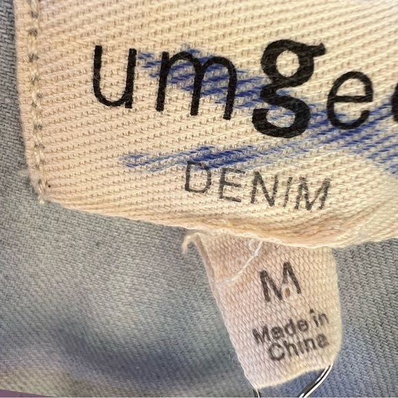 UMGEE UTILITY CARGO DENIM ROMPER BUTTON DOWN POCKETS SIZE MEDIUM NWT - Picture 4 of 6
